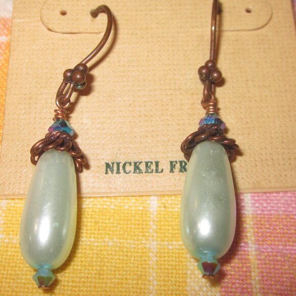 Lauren Ralph Lauren Faux Pearl Dangle Earrings - Picture 2 of 3